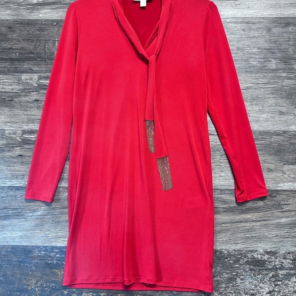 Michael Kors Red Long Sleeve Dress - Picture 1 of 7